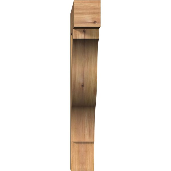 Funston Block Smooth Bracket, Western Red Cedar, 3 1/2W X 24D X 24H